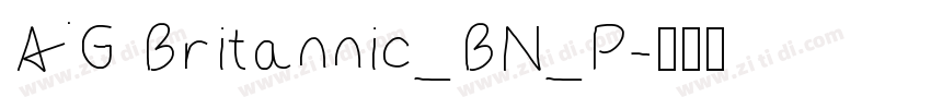 AG Britannic_BN_P字体转换